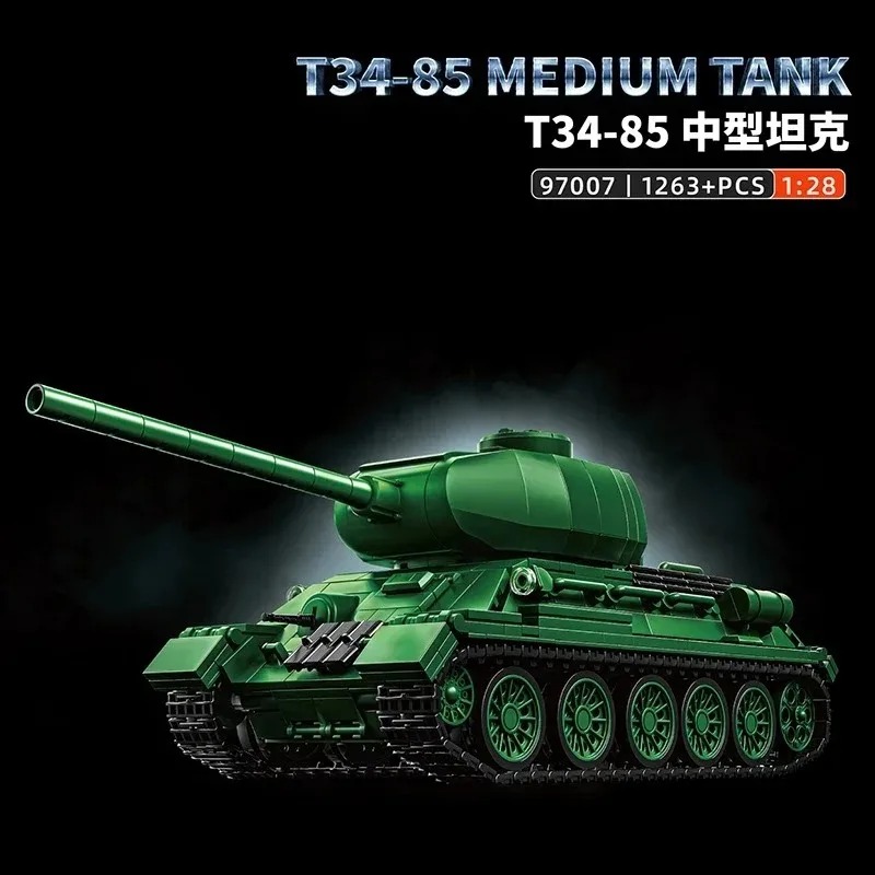 T34-85 Tank Model Kit 1263PCS  - Model Kit Quick ulasan dan harga