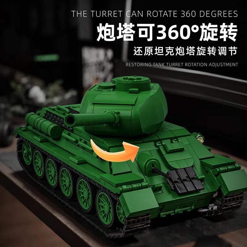 T34-85 Tank Model Kit 1263PCS  - Model Kit Quick ulasan dan harga
