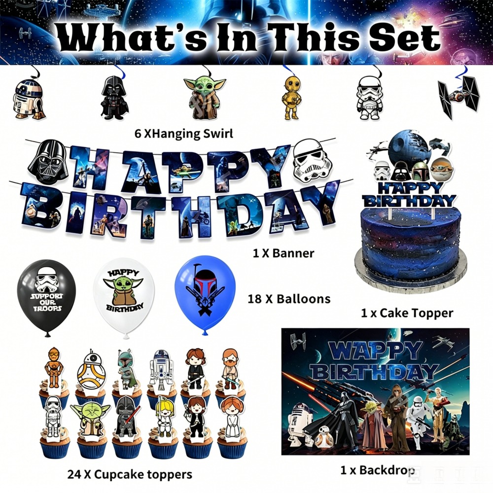 Star Wars Birthday Party Suppl - Model Kit Star Wars ulasan dan harga